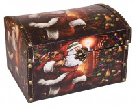 Ларец "Дед Мороз с подарками" + игр. брелок большой