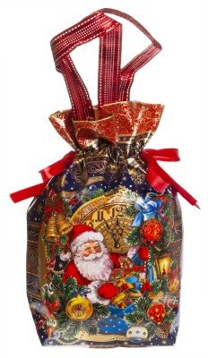Новогодний подарок Сумка-мешок "Старинные часы"