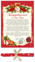 Благодарственное письмо от Деда Мороза (свиток с ленточкой)