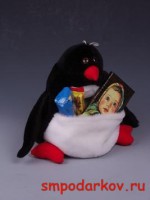 Новогодний подарок "Меховая игрушка "Пингвин"