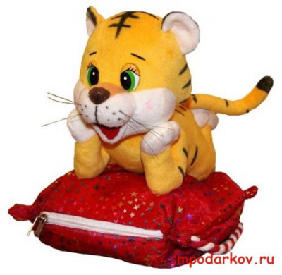 Новогодний подарок "Тигр на подушке"