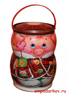 Новогодний подарок "Шоколадный поросёнок" + игрушка