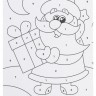 Новогодняя фреска в открытке "Дед Мороз"