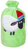 Новогодний подарок "Зелёный мешок с овечкой"