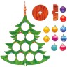 Модель из дерева "Ёлка с разноцветными шариками" (13 деталей)