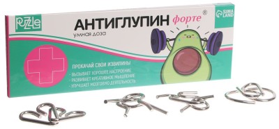 Металлические головоломки "Антиглупин" (набор 4 шт.) 